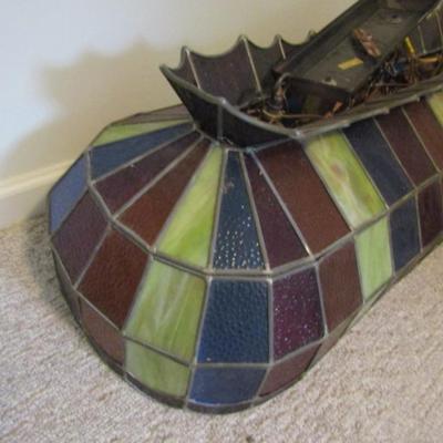 Stained Glass Billiard Light- Approx 38 1/2