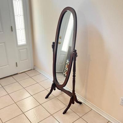 POWELL FURNITURE ~ Solid Wood Oval Floor Mirror