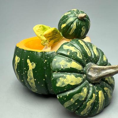 Miniature Baby Sleeping in Melon Squash Gourd Figurine