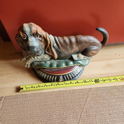 Upper Deck Heavy Cast Metal Door Stop Basset Hound Dog