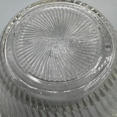 Vintage EAPG Clear Depression Glass Lidded Sugar Bowl Trinket Dish