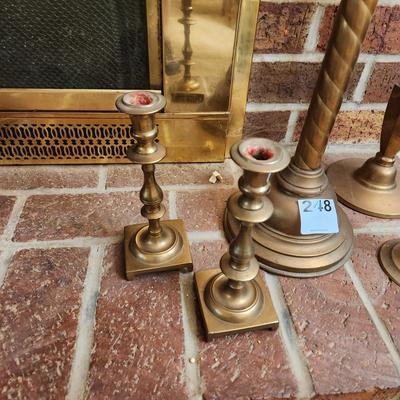 5 Heavy Metal Candle Holders Includes 3 Blue white Spheres