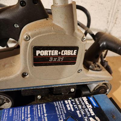 Porter Cable  3x21 Electric Belt Sander  tested