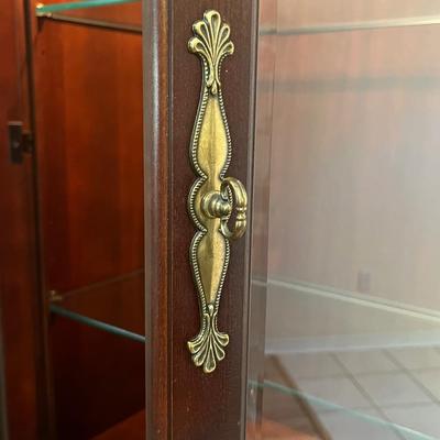 Solid Wood Lighted Curio Cabinet