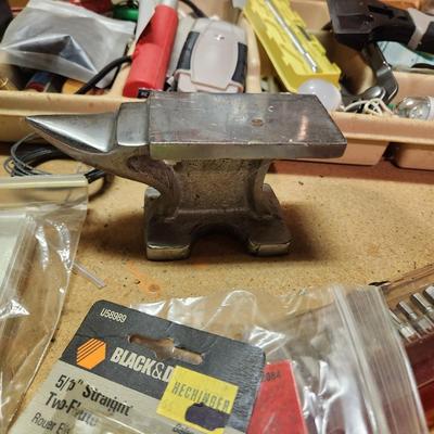 Workshop Left Pegboard and Items on top of Bench. Snap on Drivers tools