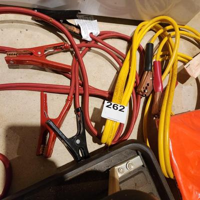 2 sets Jumper Cables Orange Poncho Roll around shop Seat