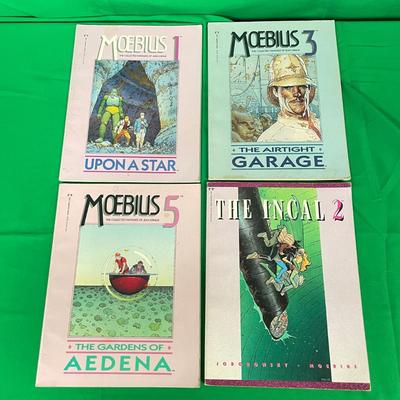 Moebius 1, 3, 5 & The Incal 2 Graphic Novels (S2-SS)