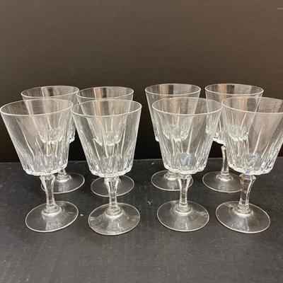 Set of 8 Cristal dâ€™Arques Vintage Wine Glasses
