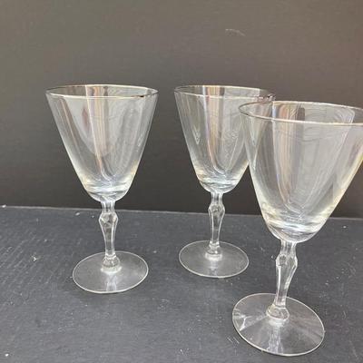 Vintage Fostoria Platinum Rim Glass Set-40 pieces