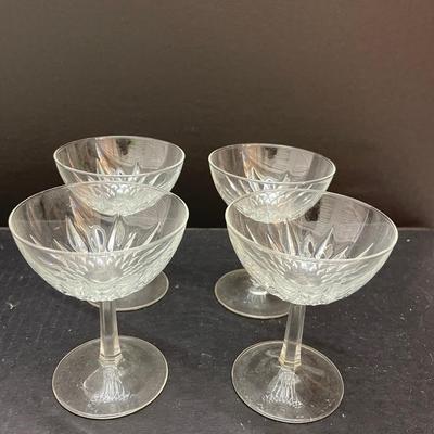 Set of 4 Vintage Starburst Champagne Gkasses