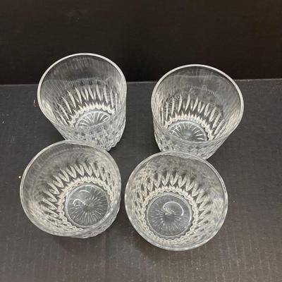 Set of 4 Heavy Ribbed Old Fashion Glasses