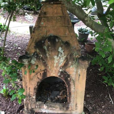 768 Large Terra Cotta Chiminea