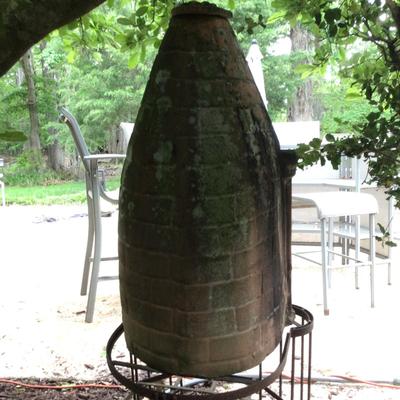 768 Large Terra Cotta Chiminea
