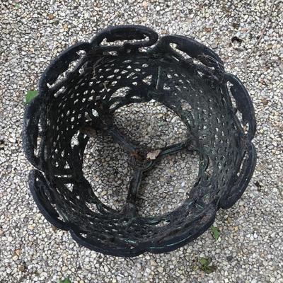 801 Vintage Cast Iron Scrolled Footed Planter