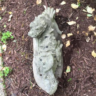 803 Vintage Concrete Garden Dragon