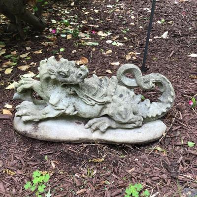 803 Vintage Concrete Garden Dragon