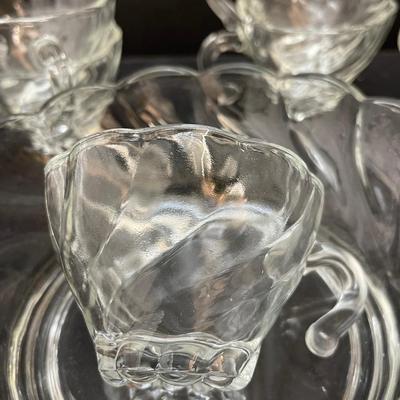 Hazel Atlas Colonial Swirl Dip Bowl and Cups
