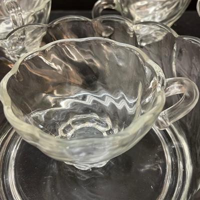 Hazel Atlas Colonial Swirl Dip Bowl and Cups