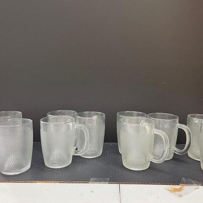 Set of 10 Frosted Vintage Heavy Steins