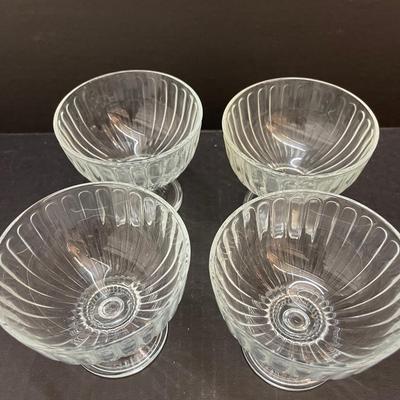 Set of 4 Footed Large Pedestal Dessert Glasses