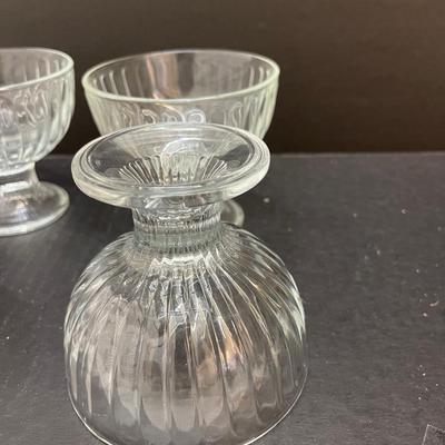 Set of 4 Footed Large Pedestal Dessert Glasses