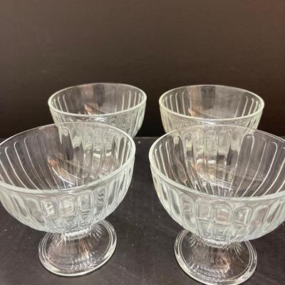 Set of 4 Footed Large Pedestal Dessert Glasses