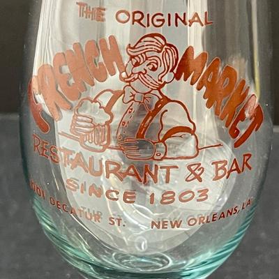 Vintage Original French Market Restautrant & Bar Hurricane Glass
