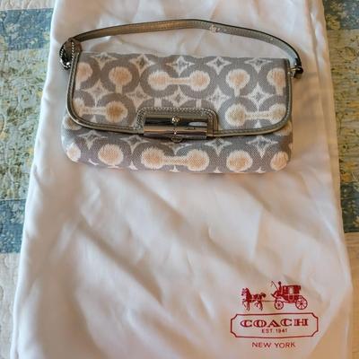 Authentic Coach Wristlet with Bag