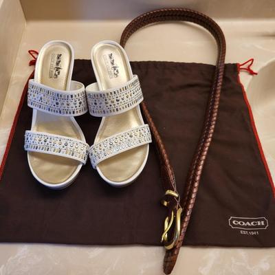 Authentic Size 9 Coach Shoes with Authentic Coach Belt