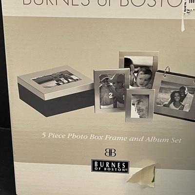 Burns of Boston 5 Piece Photo Box Frame and Album Set