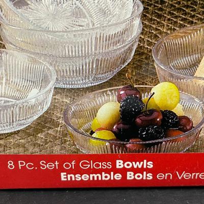 8 Piece Set of Glass Bowls
