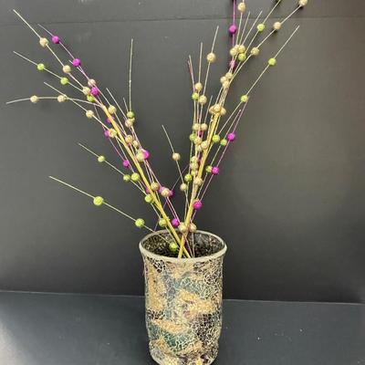 Mosaic Mardi Gras Vase
