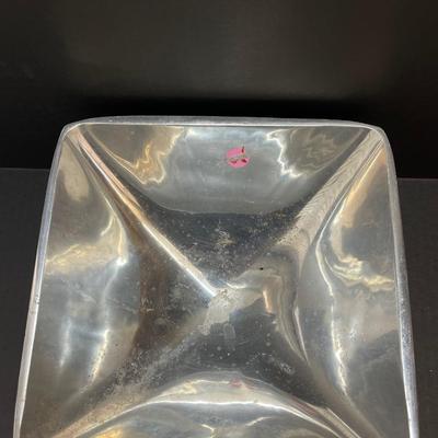 Vintage Nambe Heavy Stainless Steel Cubed Bowl
