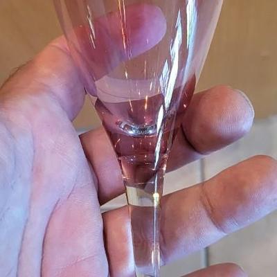 6 Red/Pink Champagne Flutes