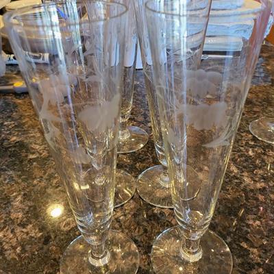 5 Champagne Flutes