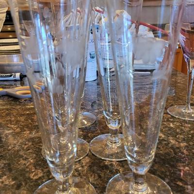 5 Champagne Flutes