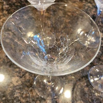 4 Martini Crackle Glasses