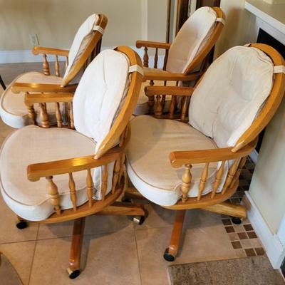 4 Oak Dining Chairs