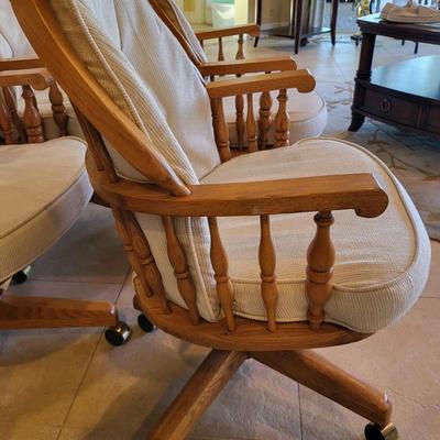 4 Oak Dining Chairs