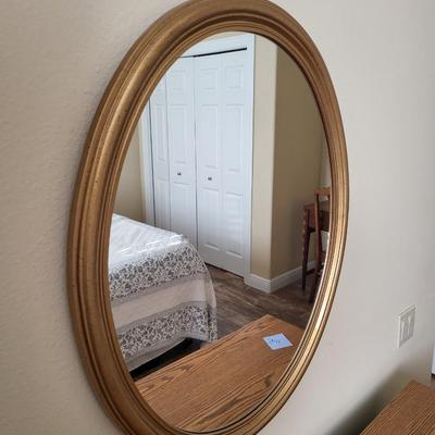 Round Gold Mirror