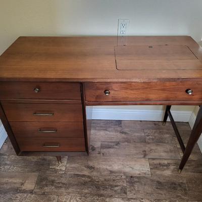 Sewing Machine Desk without Machine plus Chair