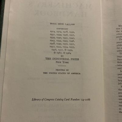 Machineryâ€™s Handbook 1964.
