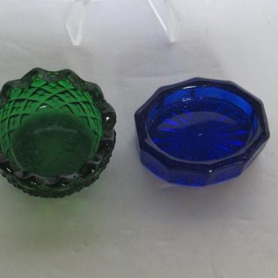 Two Older Mosser Glass Open Salts
