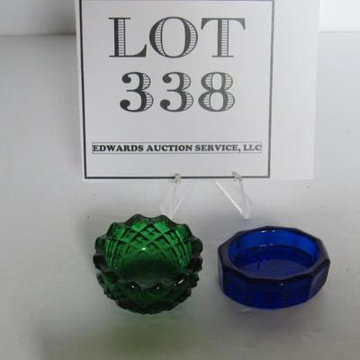Two Older Mosser Glass Open Salts