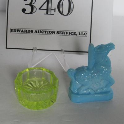 Older Boyd Glass Pony and Mosser Glass Vaseline Salt