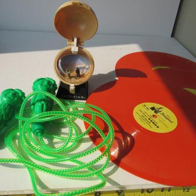 Lot 347: Toy Lot, Little Bean Sprout Jump Rope, Disney Records, Cracker Jack Toys, Tatooine Toy