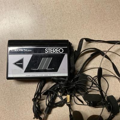 Vintage Crown Stereo Cassette Player.