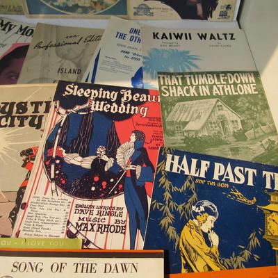 Lot 359:  Lot of Antique/Vintage Sheet Music