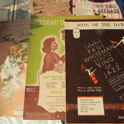Lot 359:  Lot of Antique/Vintage Sheet Music