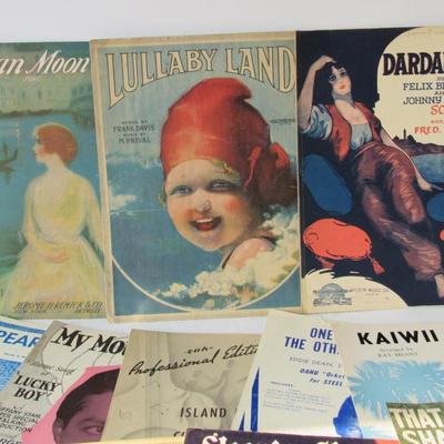 Lot 359:  Lot of Antique/Vintage Sheet Music